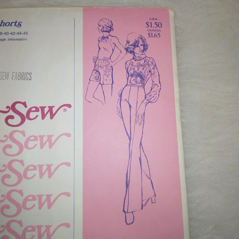 STRETCH & SEW 700 Misses' Slacks and Shorts, Hip size 30-32-34-36-38-40-…
